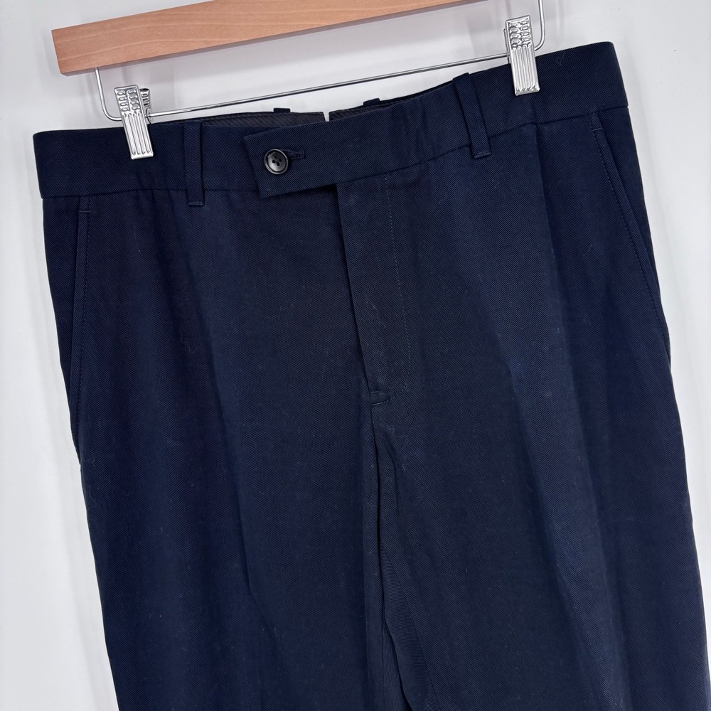 Tom Ford Dress Pants Men 32x30 (Tag 50) Navy Blue Cotton Cashmere Designer Italy